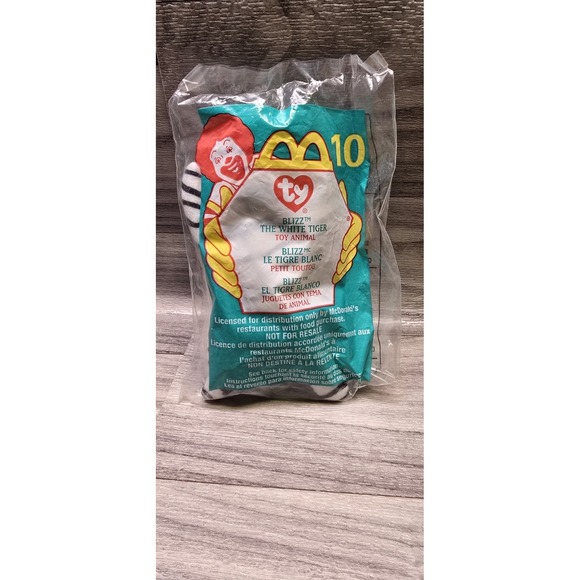 Ty Other - 2000 McDonalds Ty Blizz The White Tiger Toy Animal #10